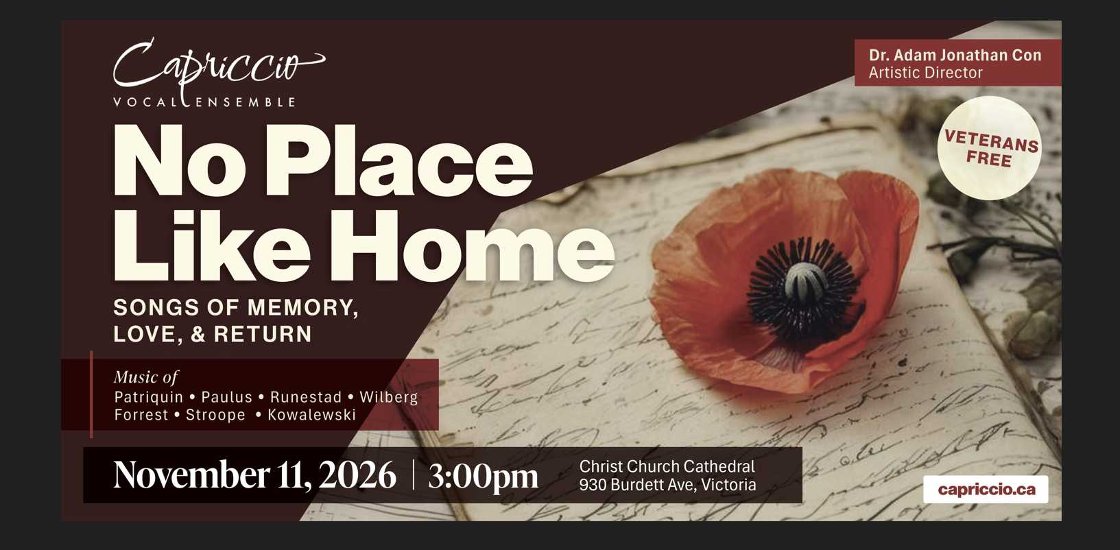 CapriCCio No Place Like Home: Songs of Memory, Love and Return
